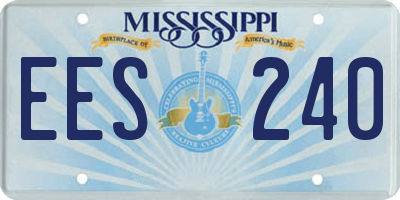MS license plate EES240