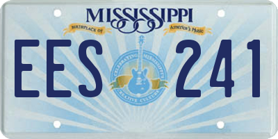 MS license plate EES241