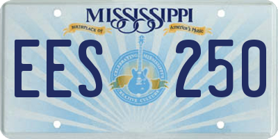 MS license plate EES250