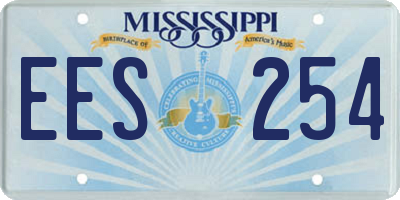 MS license plate EES254