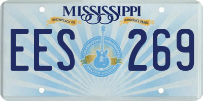 MS license plate EES269