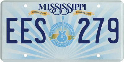 MS license plate EES279