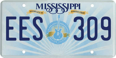 MS license plate EES309