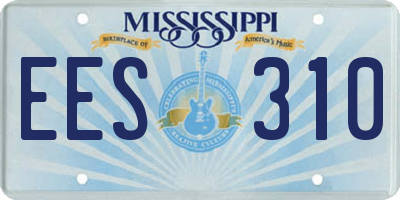 MS license plate EES310
