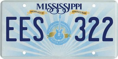 MS license plate EES322