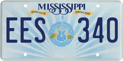 MS license plate EES340