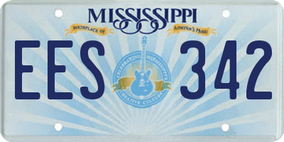 MS license plate EES342
