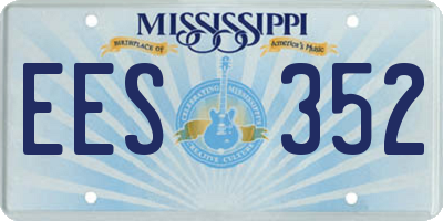 MS license plate EES352