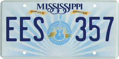 MS license plate EES357