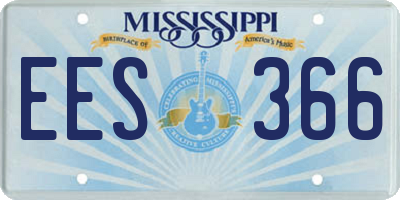 MS license plate EES366