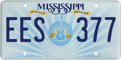 MS license plate EES377