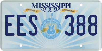 MS license plate EES388