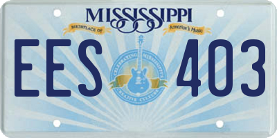 MS license plate EES403