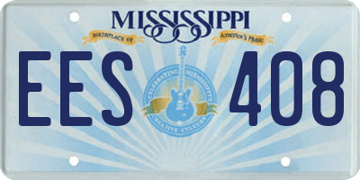 MS license plate EES408