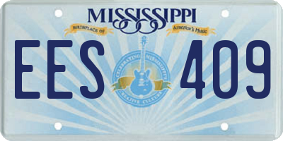 MS license plate EES409