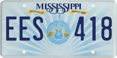 MS license plate EES418