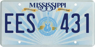 MS license plate EES431
