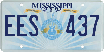 MS license plate EES437