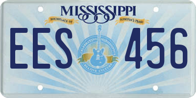 MS license plate EES456