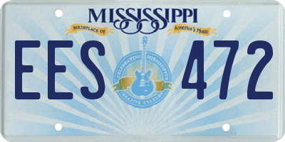 MS license plate EES472
