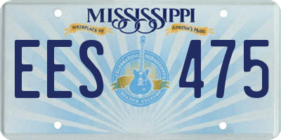MS license plate EES475