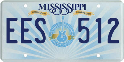 MS license plate EES512