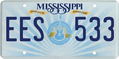 MS license plate EES533