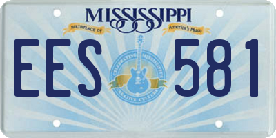 MS license plate EES581