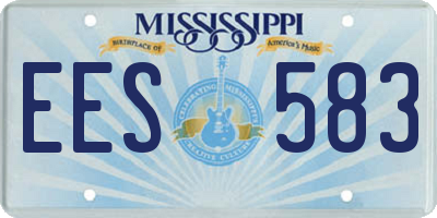 MS license plate EES583