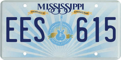 MS license plate EES615
