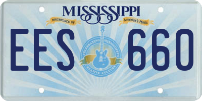MS license plate EES660
