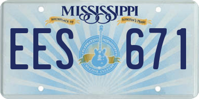 MS license plate EES671