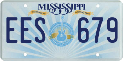 MS license plate EES679