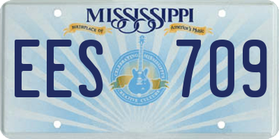 MS license plate EES709