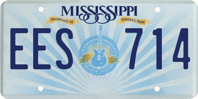 MS license plate EES714