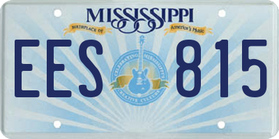MS license plate EES815