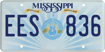 MS license plate EES836