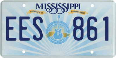 MS license plate EES861