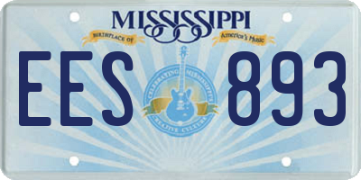 MS license plate EES893
