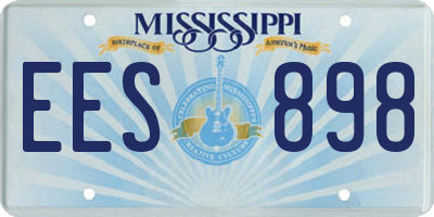 MS license plate EES898