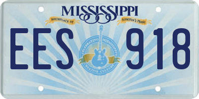MS license plate EES918