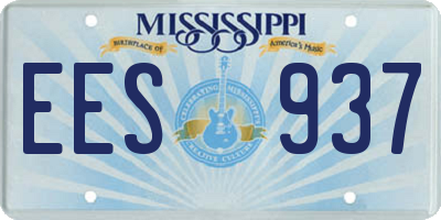 MS license plate EES937