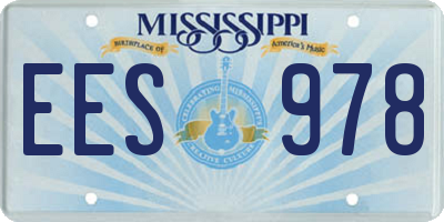 MS license plate EES978