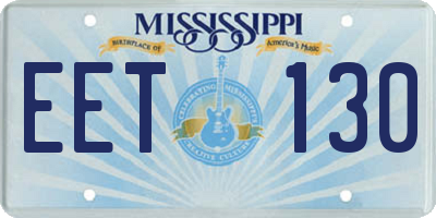 MS license plate EET130