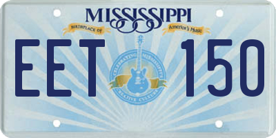 MS license plate EET150
