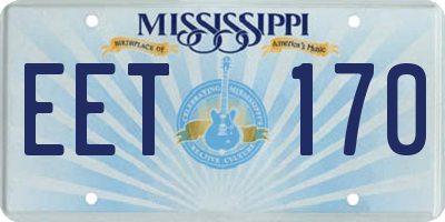 MS license plate EET170