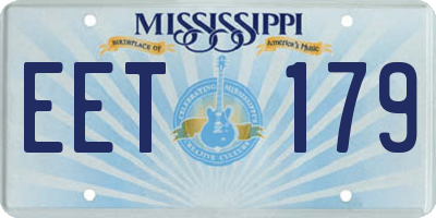 MS license plate EET179
