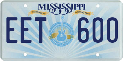 MS license plate EET600