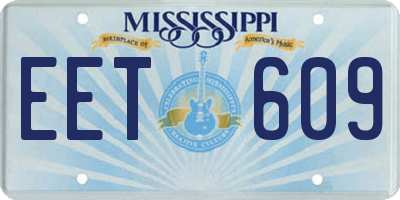 MS license plate EET609