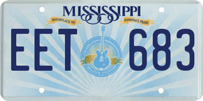 MS license plate EET683